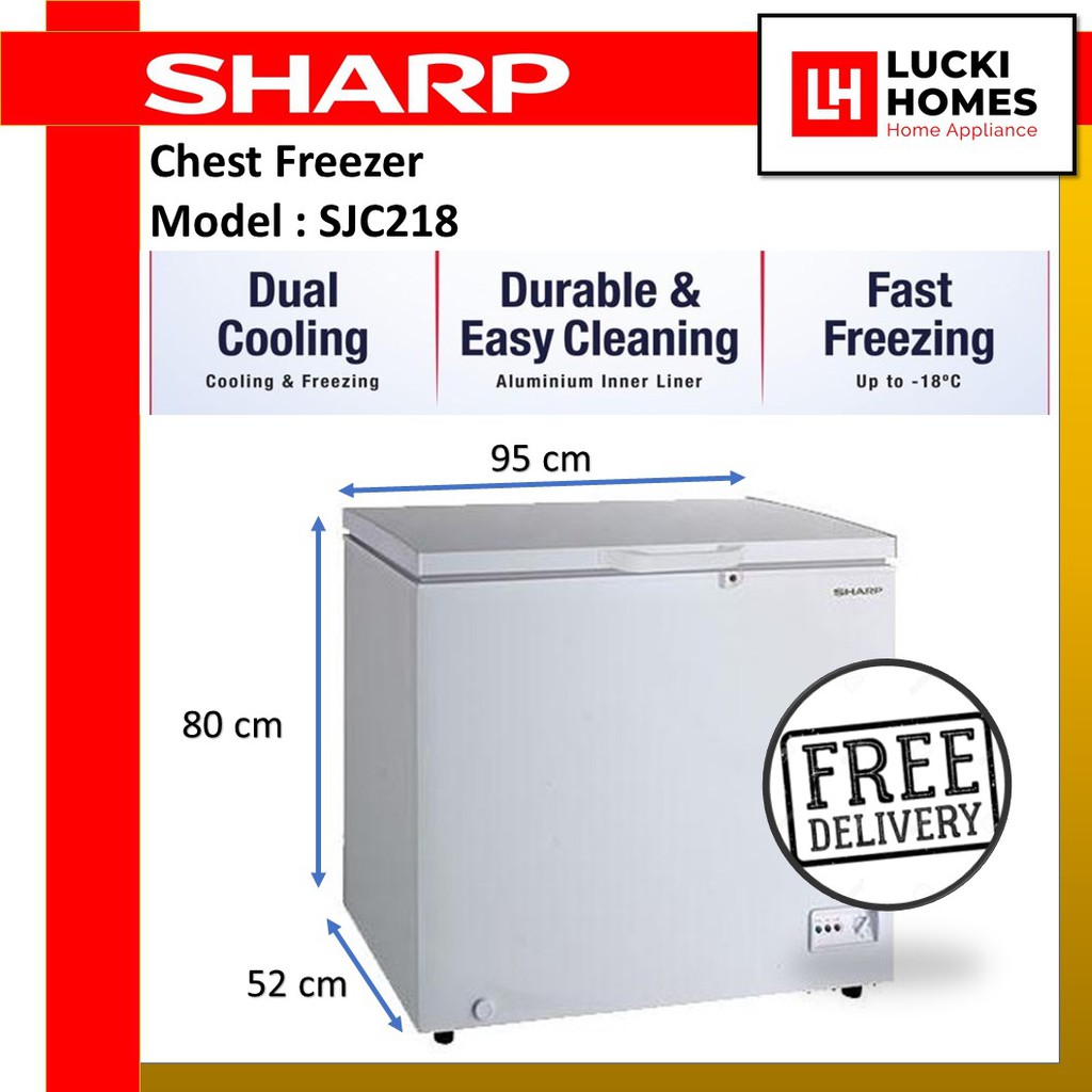Sharp Chest Freezer 220L SJC218 Dual Cooling and Fast Freezing