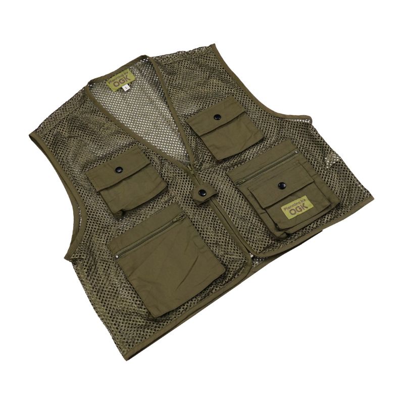 Vintage Worker Vest - OLIVE
