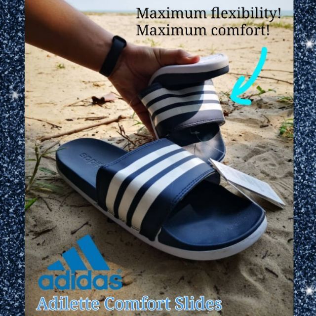 Adidas adilette clearance sandals on feet