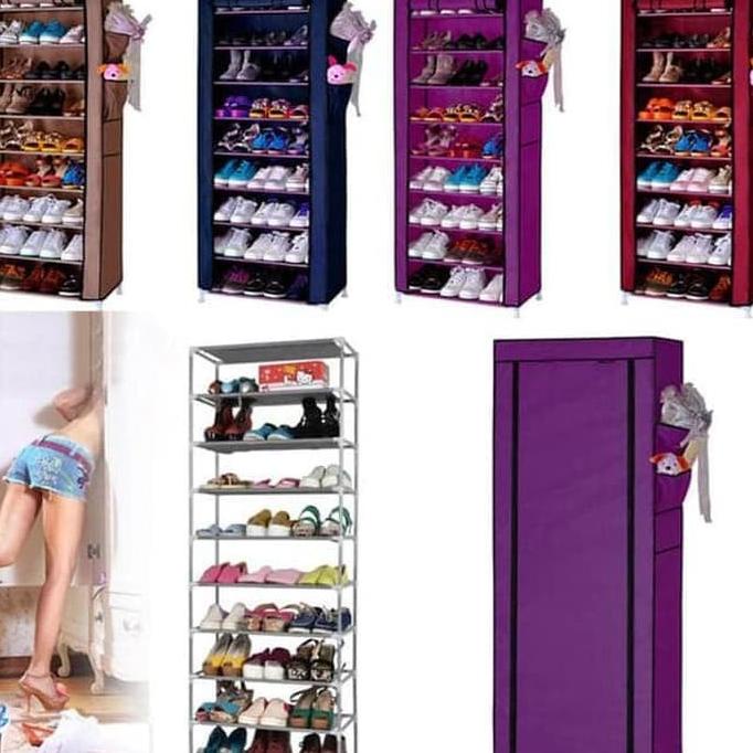 10tier Cloth Shoe Rack (9Frame) Type 1099 Shopee Malaysia