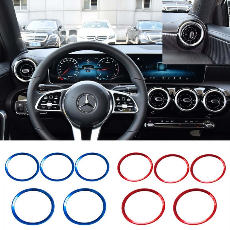 Car Air Condition Air Outlet Inner Ring Cover Sticker Fit For Mercedes Benz A W177 B W247 GLB