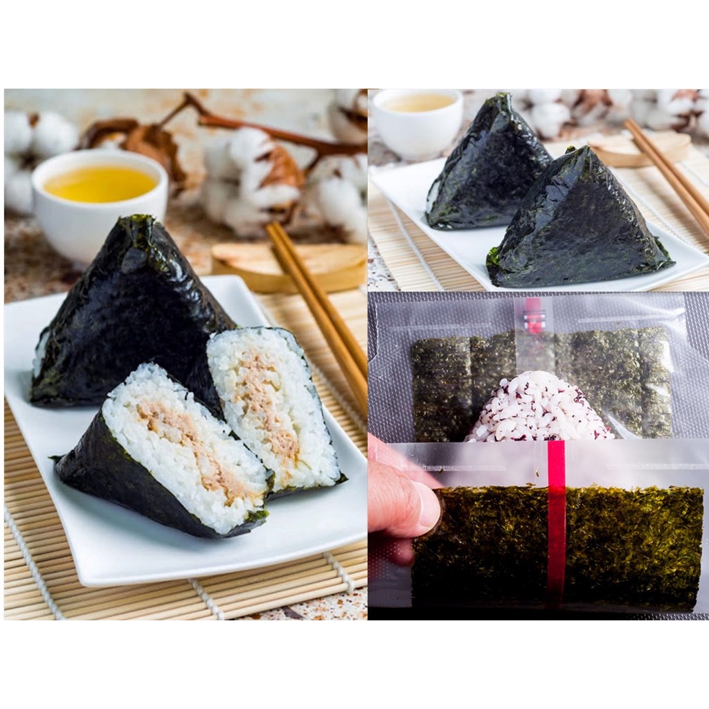 10pcs Onigiri Nori Seaweed Sheet Dried Onigiri Nori Roasted Seaweed