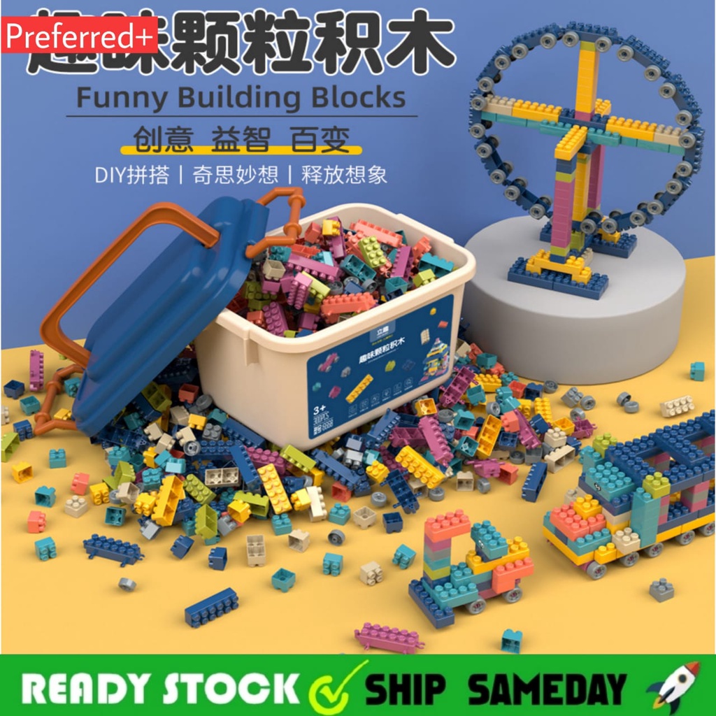 600 pcs Kids Small Building Blocks Bricks with Base Plate Toy Permainan