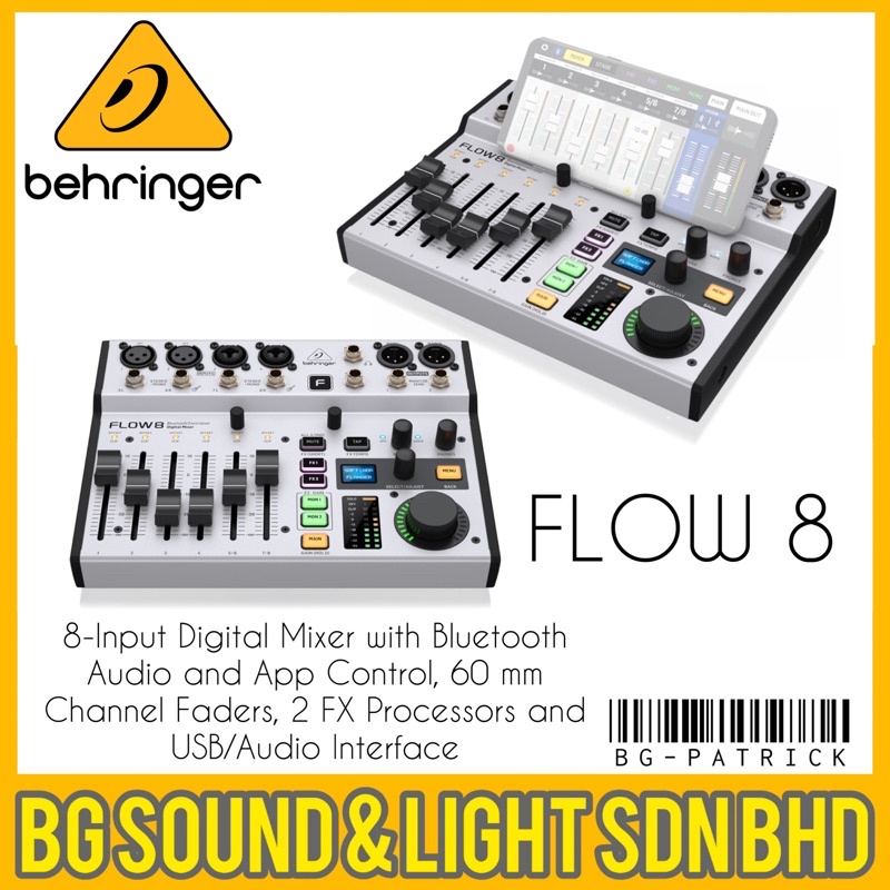 BEHRINGER FLOW 8 8Input Digital Mixer with Bluetooth FLOW8 FLOW8