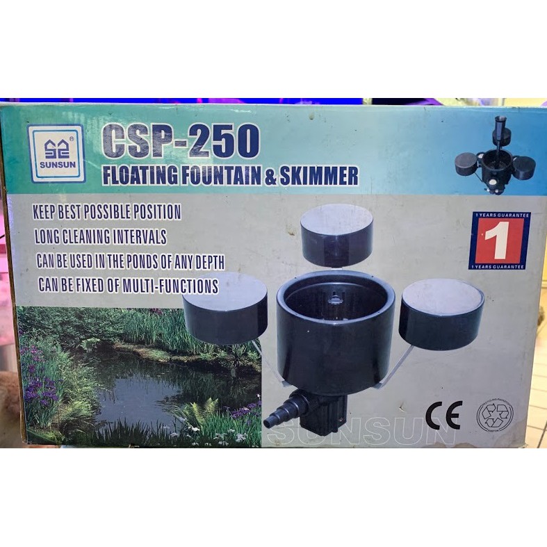 SUNSUN CSP250 Floating Fountain & Skimmer Shopee Malaysia
