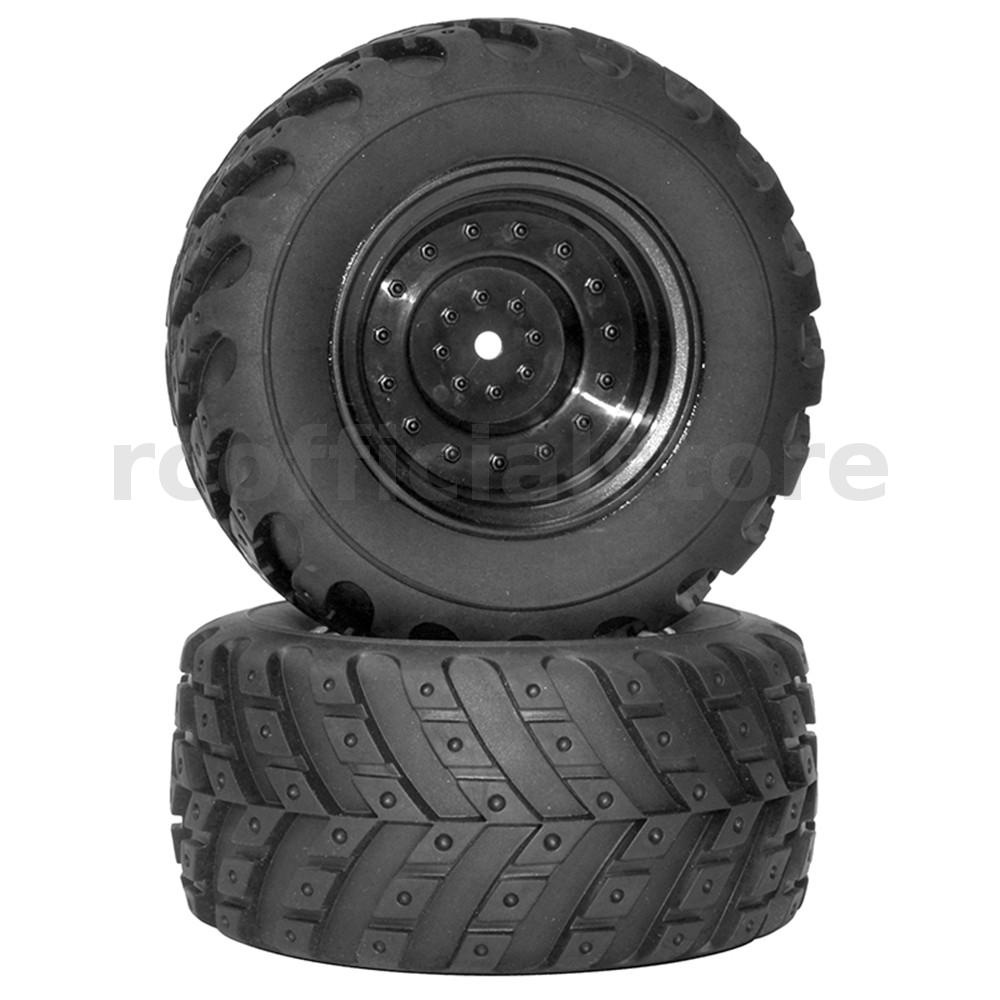 Greensen Roues Avant Arrière De Remorque RC Moyeux Avec 7 Rayons Pour
