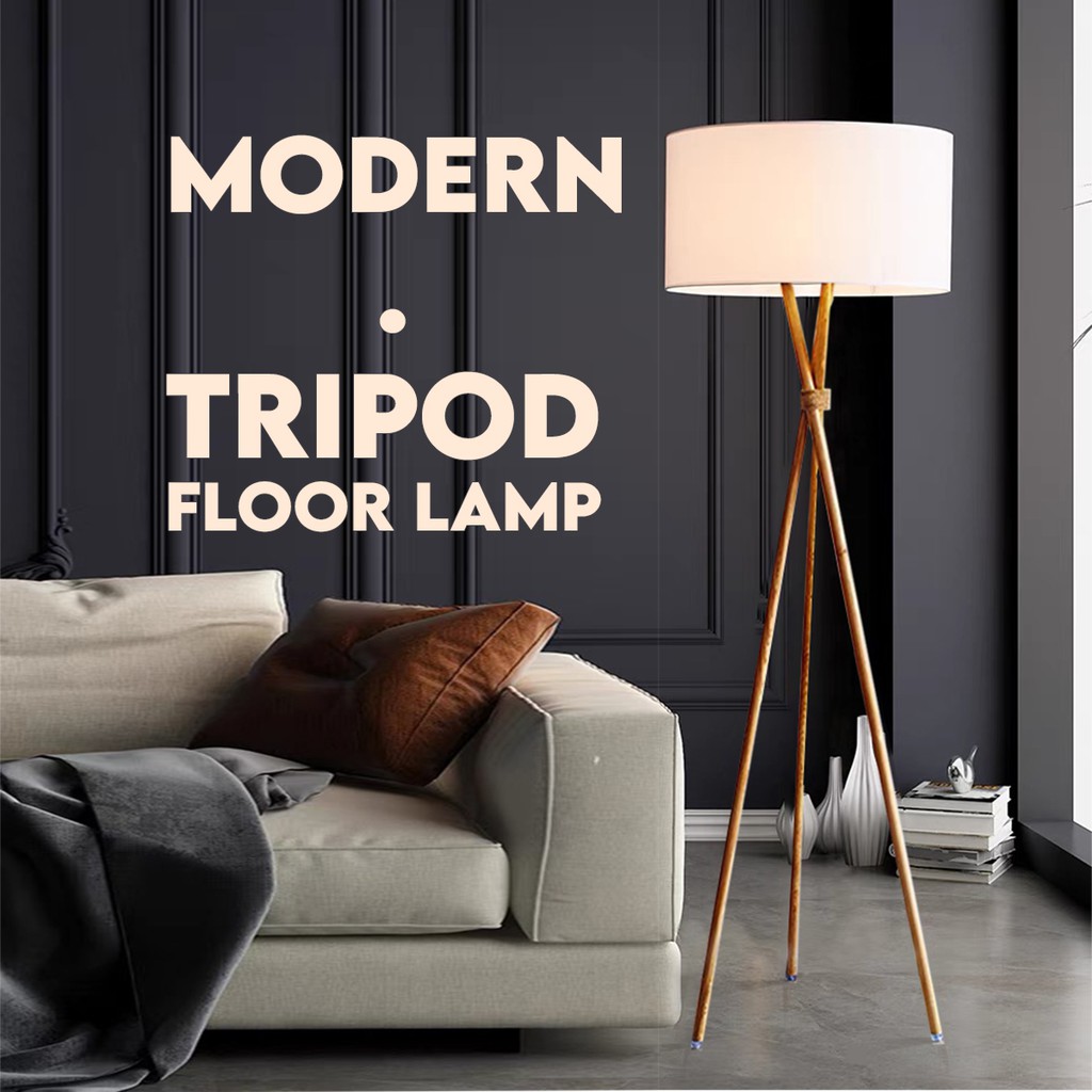 Wooden tripod store floor lamp ikea