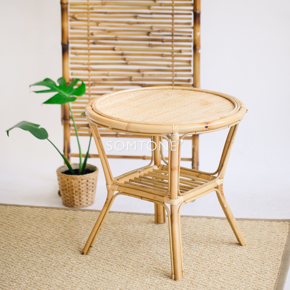 Balinese Round Rattan Table Furniture / Rotan Manau Meja Bulat for ...