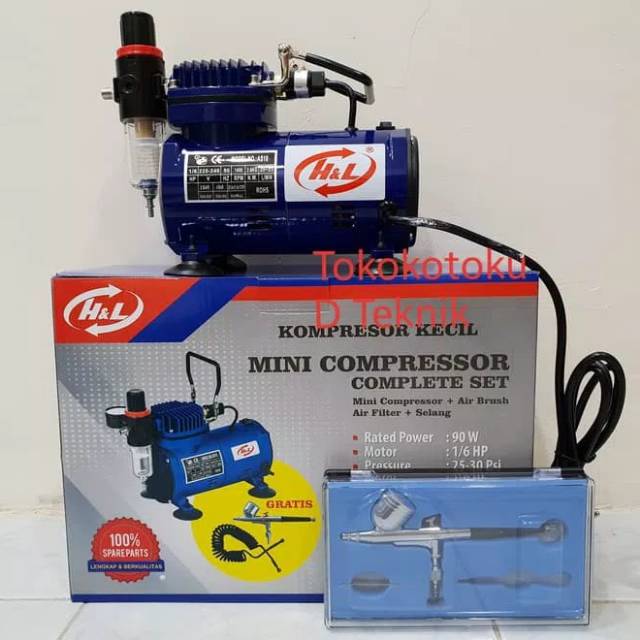 Mini Compressor Complete Set With Air Brush H&L | Shopee Malaysia