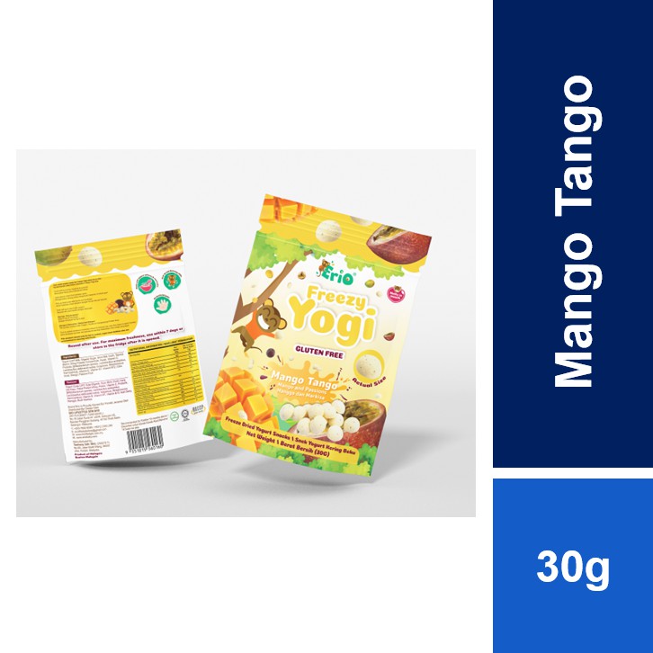 Erio Freezy Yogi Freezedried Yogurt Snacks Mango Tango 30g Shopee