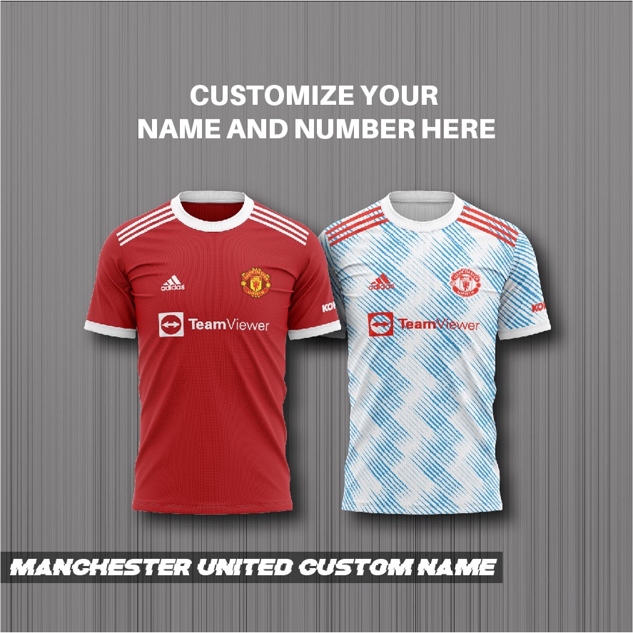 Manchester United Away Long sleeve Jersey 21/22 (Customizable)