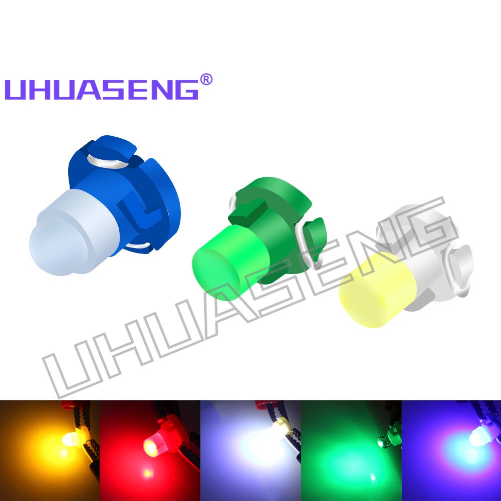 UHUASENG 5PCS Car Cluster Gauge light T3 LED Bulb T4.2 T4.7 Map Lamp Interior Dashboard