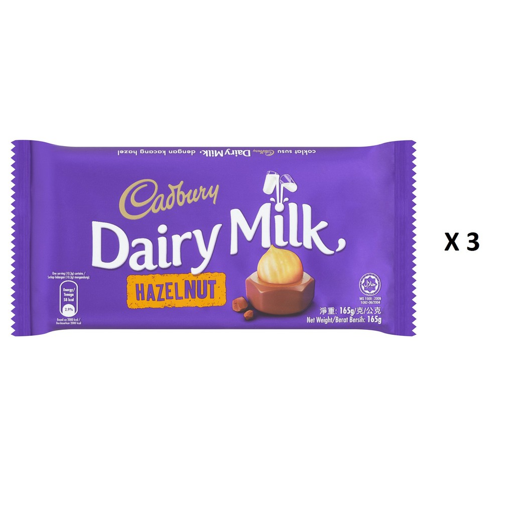 Cadbury Dairy Milk Chocolate Whole Nut Bar, 120g (Pack Of