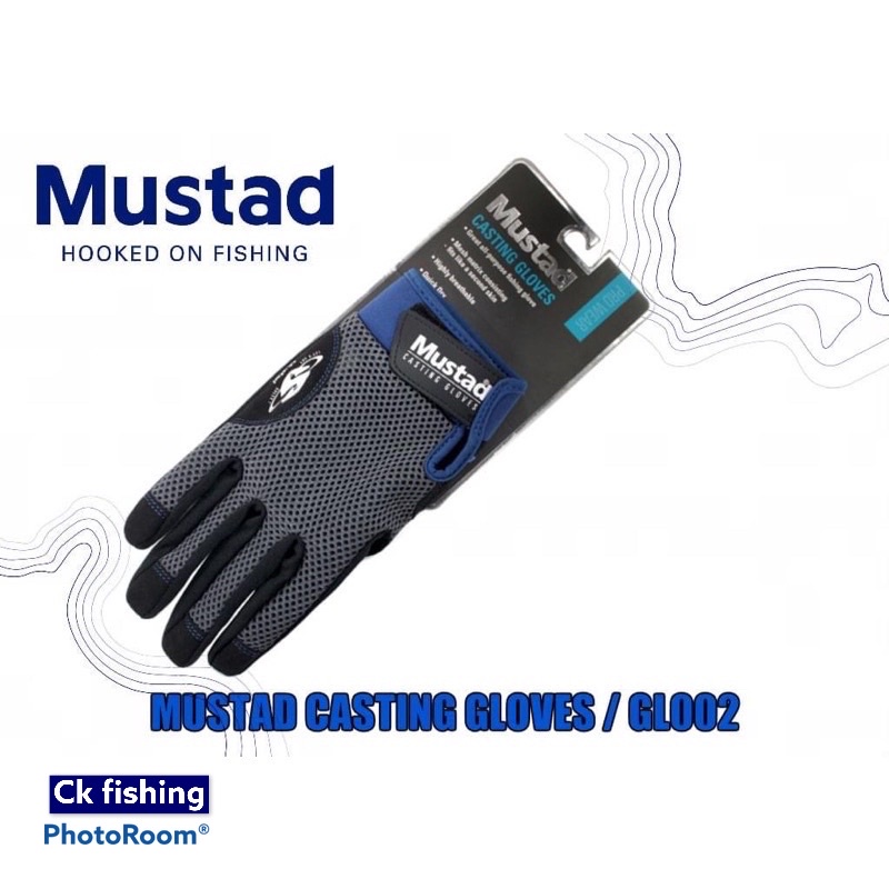 Mustad Gloves Size M , L , XL Model GL002 / SW Saltwater Jigging