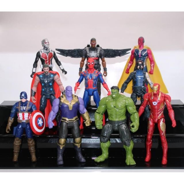 Superhero Avengers Led Action Figures (IRONMAN/HULK/SPIDERMAN/THOR/HULK ...