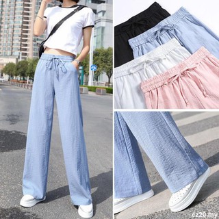 Stock in KL-085) LONG PANT Plus Size Women's Casual Mid Waist Long Elastic  Trousers office Pants