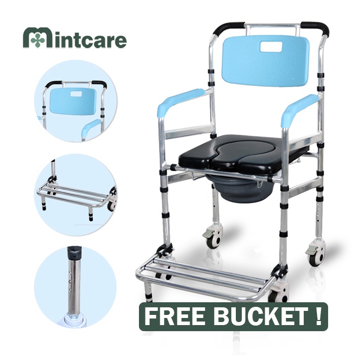 Special Promotion Mintcare U shape Commode Wheelchair Bathroom Shower
