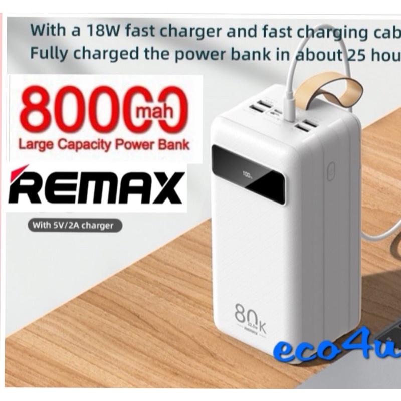 ORIGINAL REMAX 80000mAh 60000mAh/XINZHEN High Capacity 22.5W Portable ...