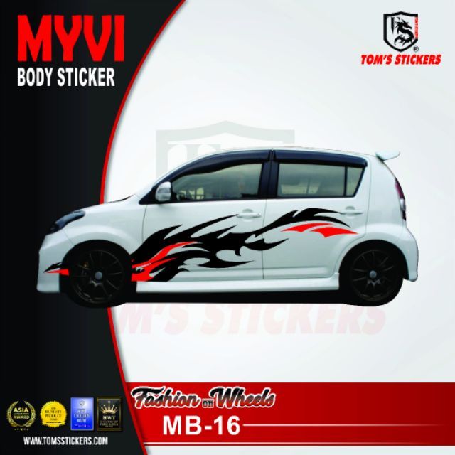 🏁🏁2 Colour Perodua Myvi Body Sticker 🏁🏁 | Shopee Malaysia