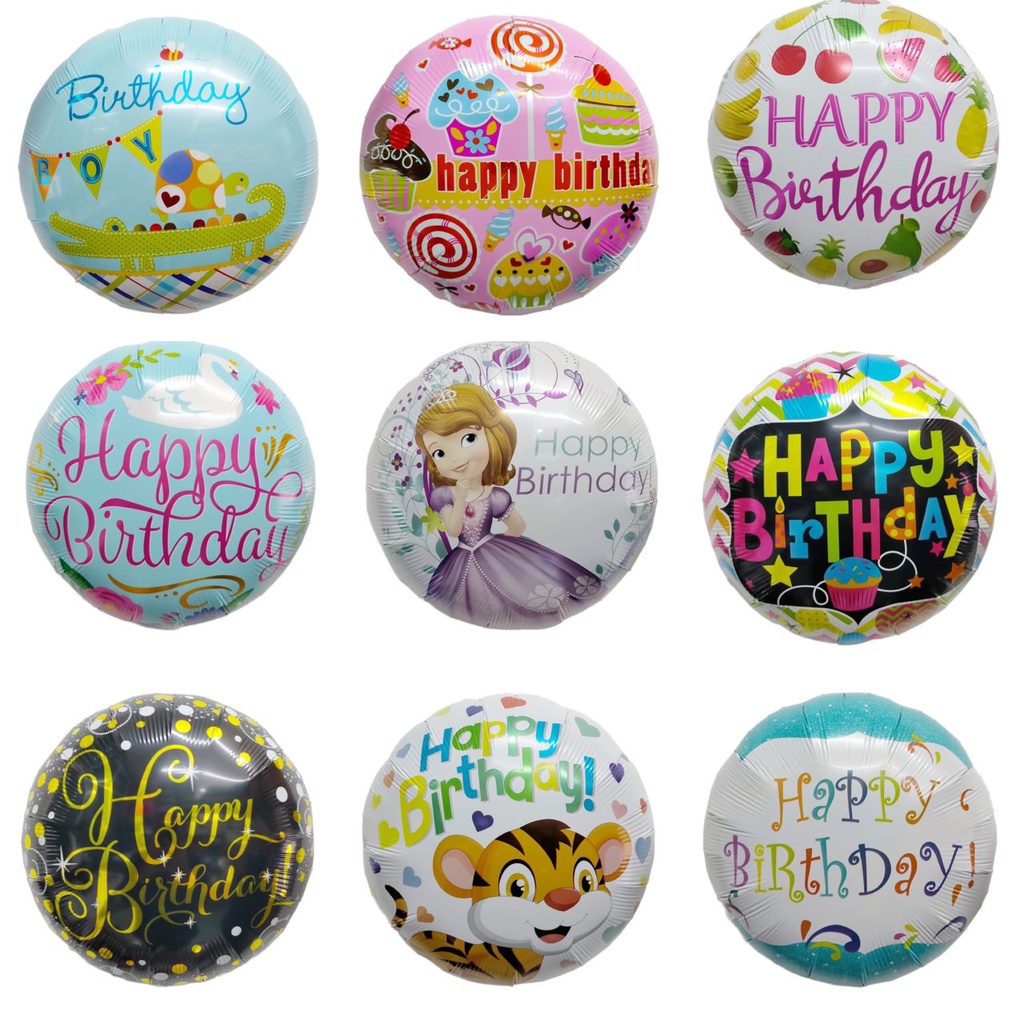 FOIL BALLOON 18 INCH HAPPY BIRTHDAY READY STOCK | Shopee Malaysia