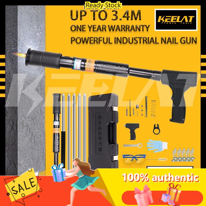 KEELAT HeavyDuty Steel Nail Gun Tufting Manual Rivet Tool Concrete Wall Slotting Decoration