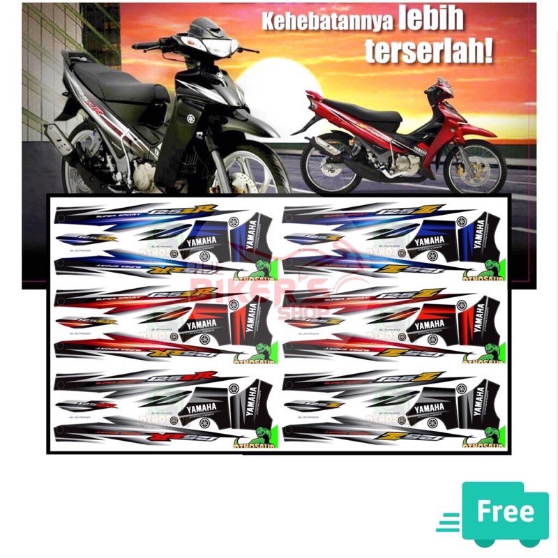 GRED AAA Y125Z Y125ZR Body Sticker Stripe (10) SKALA Z ZR Biru Merah ...