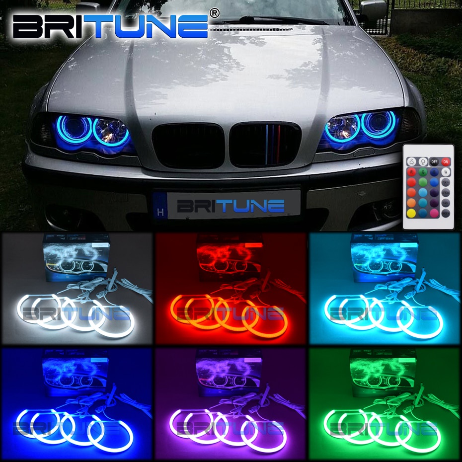 RGB Angel Eyes For BMW E46 M3 Tuning Coupe/Sedan/Wagon E38 E36 E39 ...