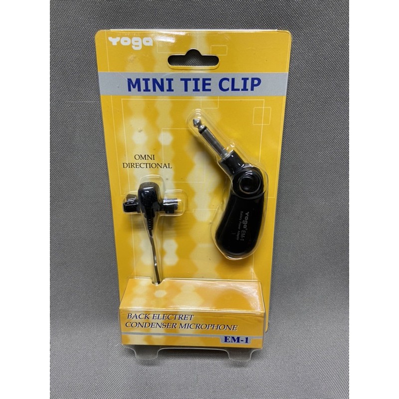 Yoga EM1 Mini Tie Clip Condenser Microphone Mikrofon Jenis Klip