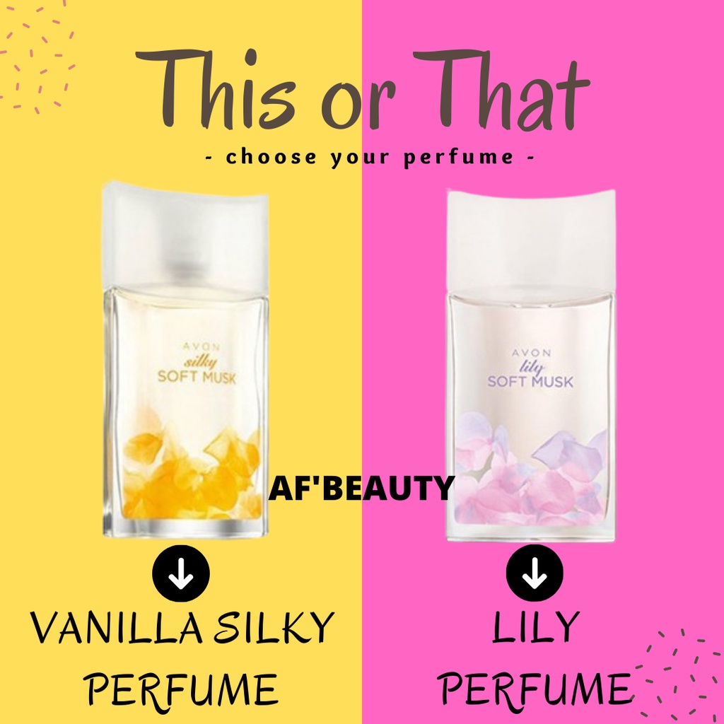 Limited Sale AVON Perfume Vanilla Silky 50ml and Lily Perfume