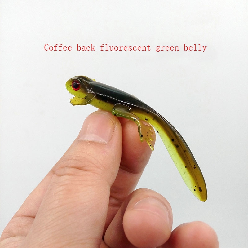 4 Colors Bionic Soft Frog Bait Fishing Lure 80mm/3.8g Rubber Worm