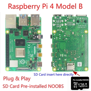 2/4/8GB Raspberry Pi 4 Model B Kit with Case SD Card Power Adapter ...