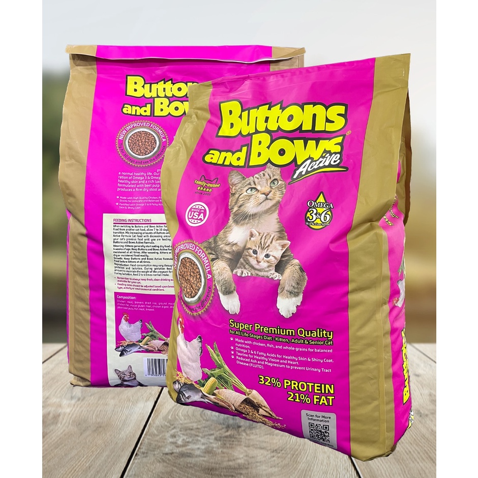 Buttons and Bows Cat Dry Food 400g makanan kucing murah buttons & bows ...