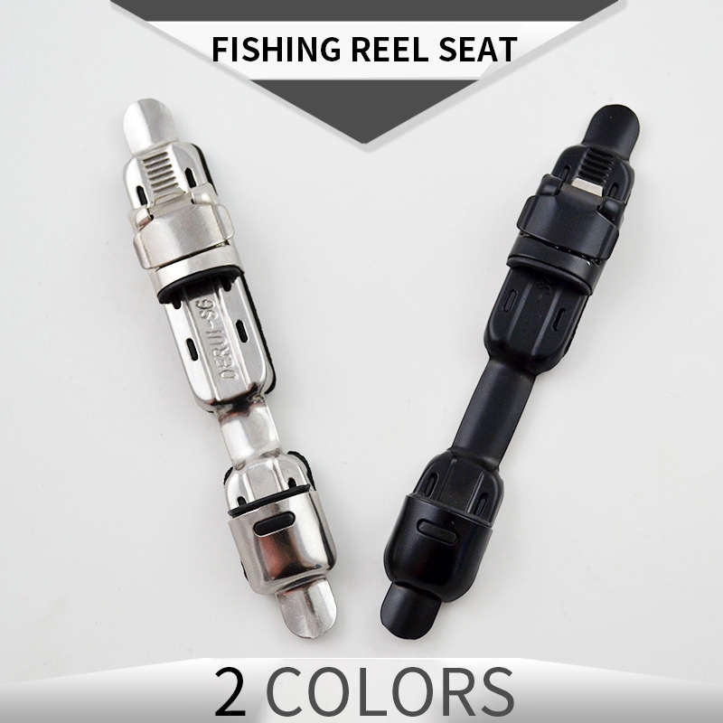 Memancing 1Pcs Metal Reel Seat Deck Fishing Rod Clip Fitted Wheel Reel  Accessory fishing Tackle Accessories