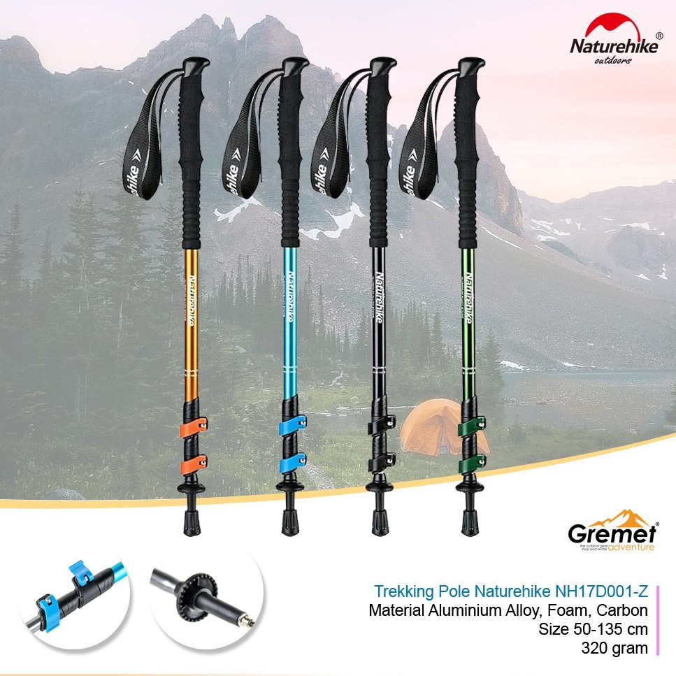 Trekking Pole/Naturehike Alpenstock Ultralight Mountain Stick Shopee