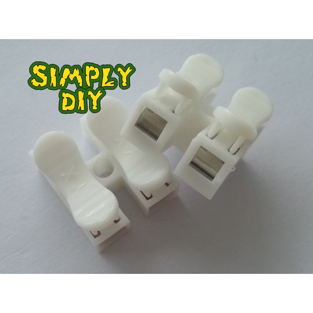 1pcs 2Pins Spring Connector Wire Connector CH-2 Reusable Terminal Block ...