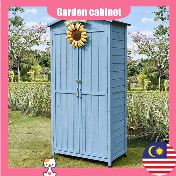 Outdoor Garden locker solid wood storage garden courtyard