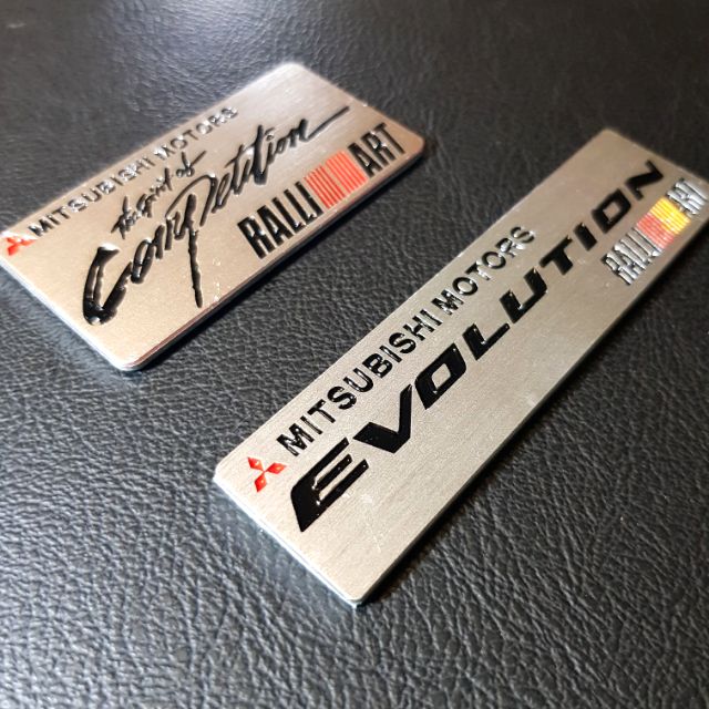 MITSUBISHI Car Emblem Logo ' MITSUBISHI MOTORS EVOLUTION RALLI ART
