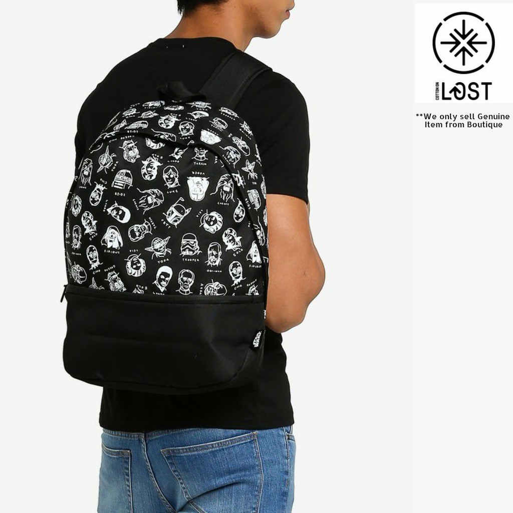 READY STOCK FROM AUS COTTON ON LOST Unisex Transit Licensed Backpack Black Star Wars Characters