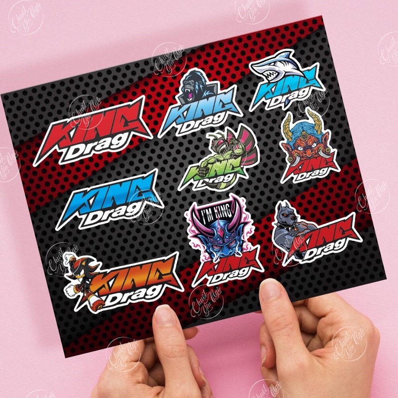 Set of 9 quality waterproof King Drag decals, beautiful and high ...