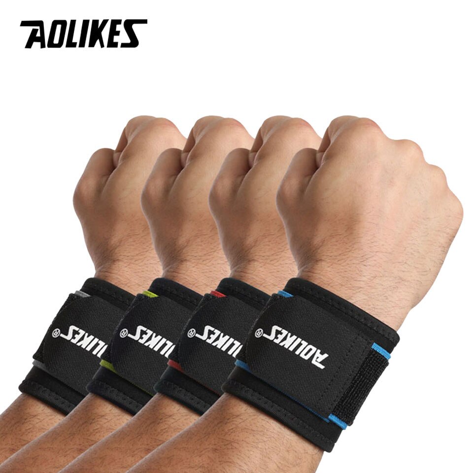 AOLIKES 1PCS Adjustable weightlifting wristband Support Fitness