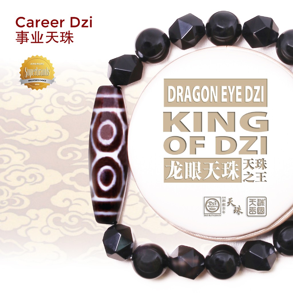 Dzi Kingdom Dragon Eye Dzi King of Dzi Bracelet Necklace 龙眼天珠