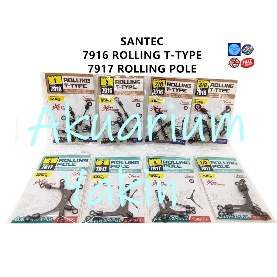 4077 SANTEC 7916 ROLLING T-TYPE / 7917 EXTRA STRONG ROLLING POLE SWIVEL ...