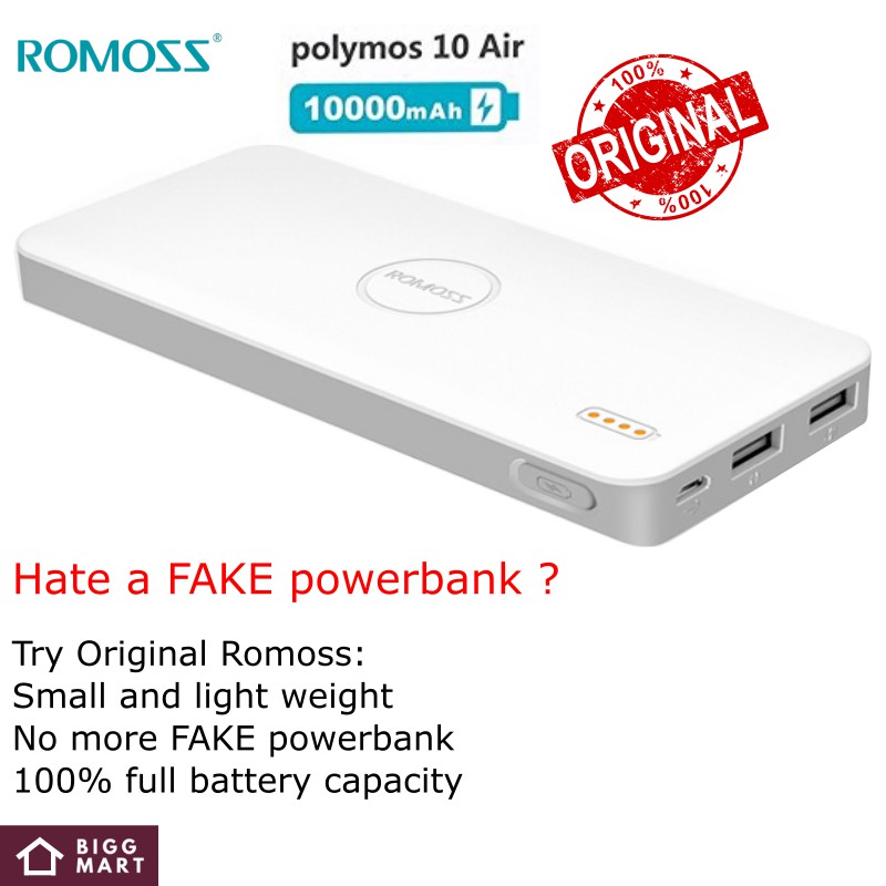 Ready Stock Romoss Polymos Air Mah Ultra Slim Powerbank Shopee Malaysia