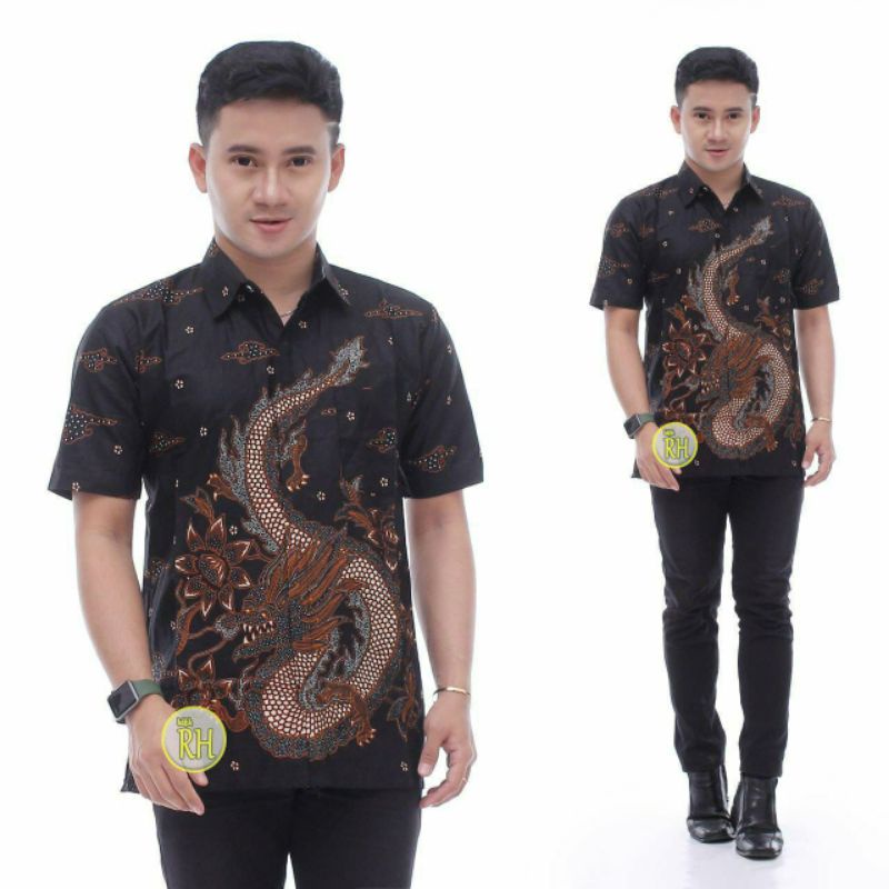 KEMEJA - Banting Price Men's batik Shirt Short Sleeve Men's batik Shirt ...