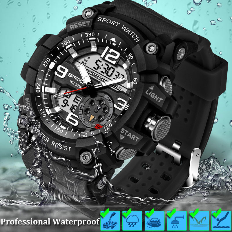 sanda Original Men s Watches Military Army Waterproof Sport Watch Fashion Casual Jam Tangan lelaki Shopee Malaysia