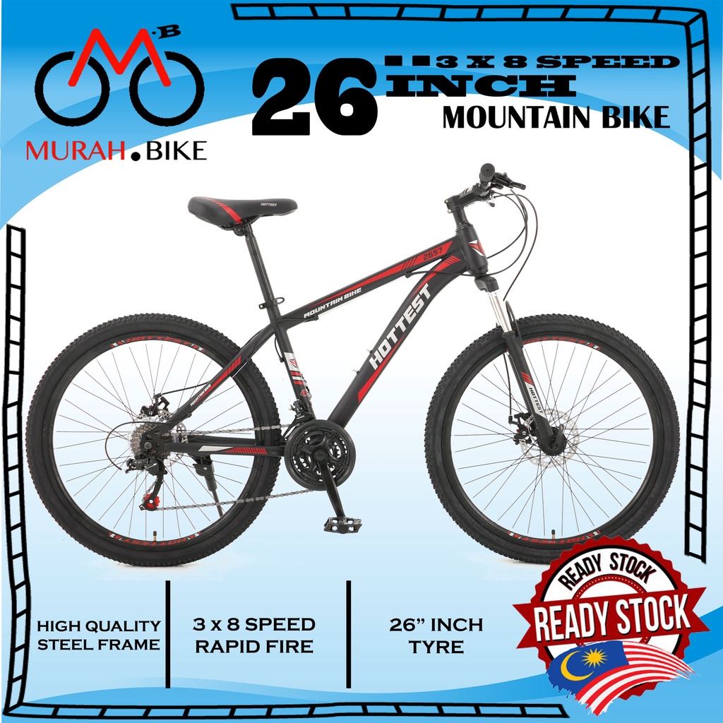 26 Inch MOUNTAIN BIKE 18 21 SINGLE SPEED 26 INCI BASIKAL MTB BASIKAL DEWASA TREKING HOTTEST Shopee Malaysia