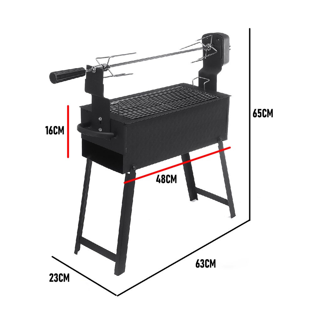FOLDABLE BBQ GRILL Stand Electric Charcoal Grilled Roast Leg Of Lamb