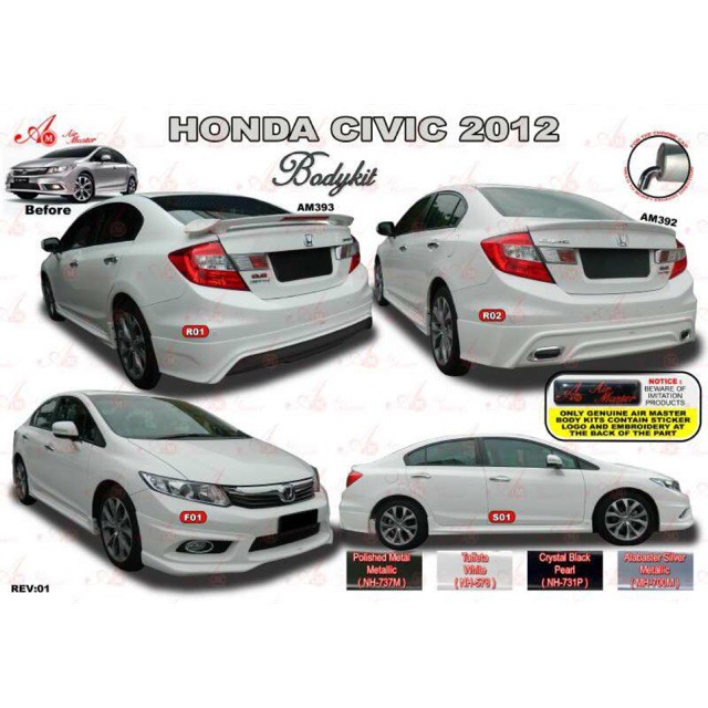 Honda Civic fb 2012 2013 2014 am Airmaster air master bodykit body kit
