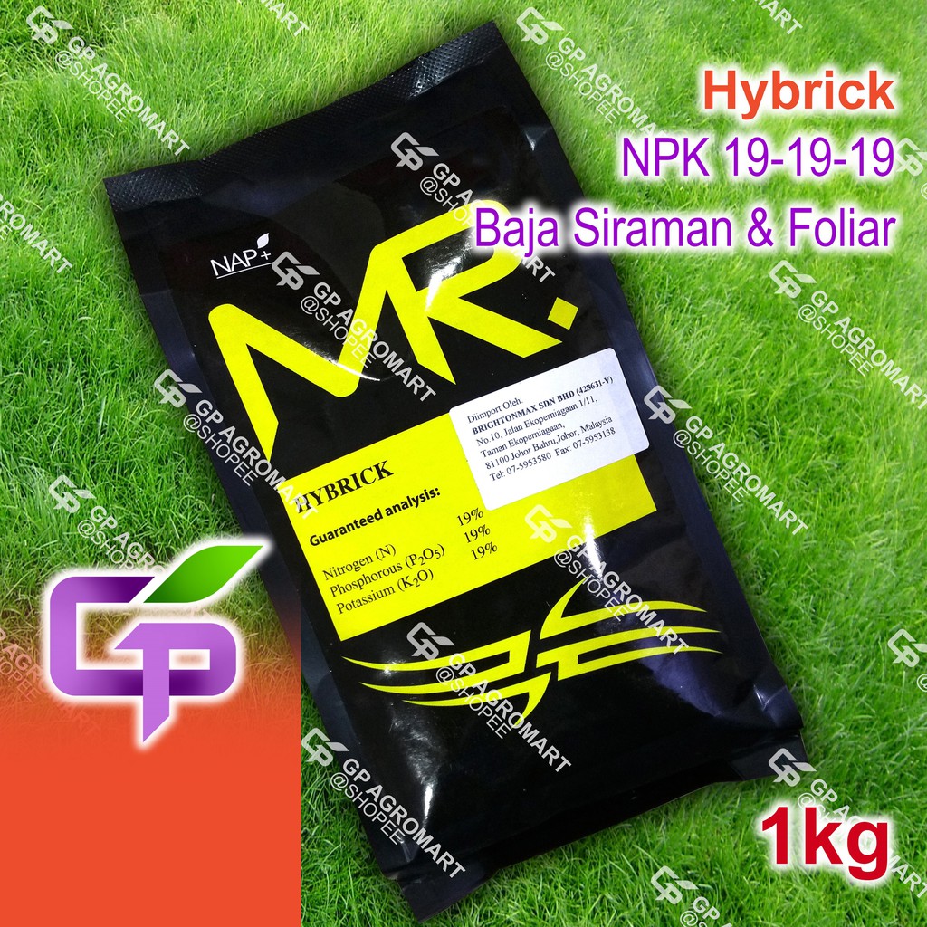 1kg Mr. Hybricks NPK 19-19-19 / Foliar Spray & Irrigation Fertilizer ...