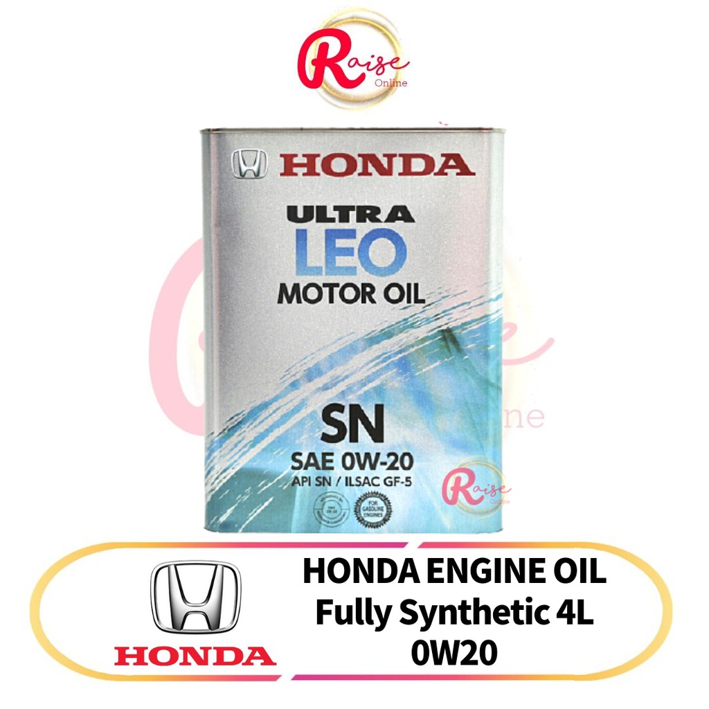 Honda Ultra LEO SN 0W-20/ 0W20 Engine Oil 4L (Made In Japan) | Shopee  Malaysia